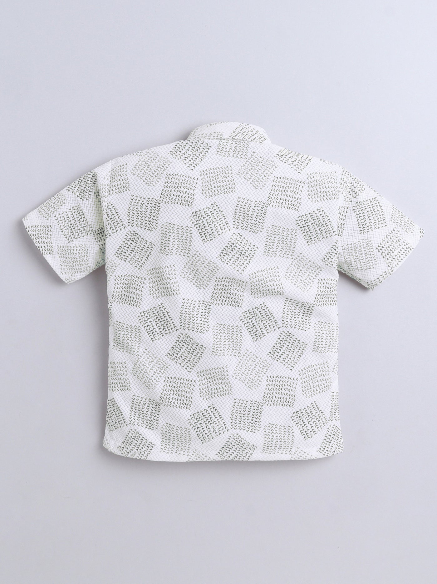 Boys Cotton Blend Printed Half Sleeves Shirt