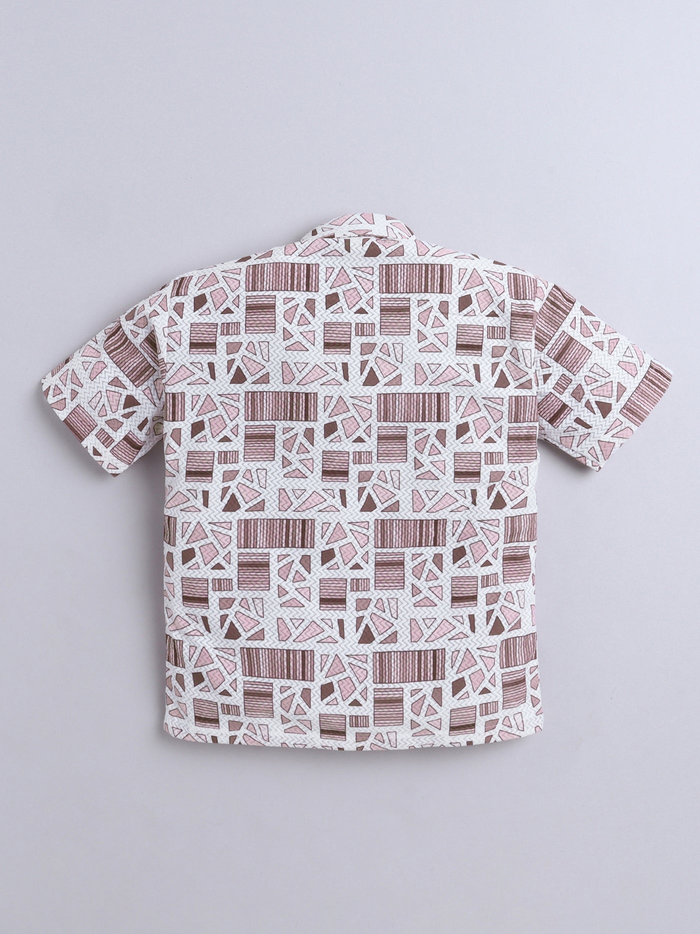 Boys Cotton Blend Printed Half Sleeves Shirt