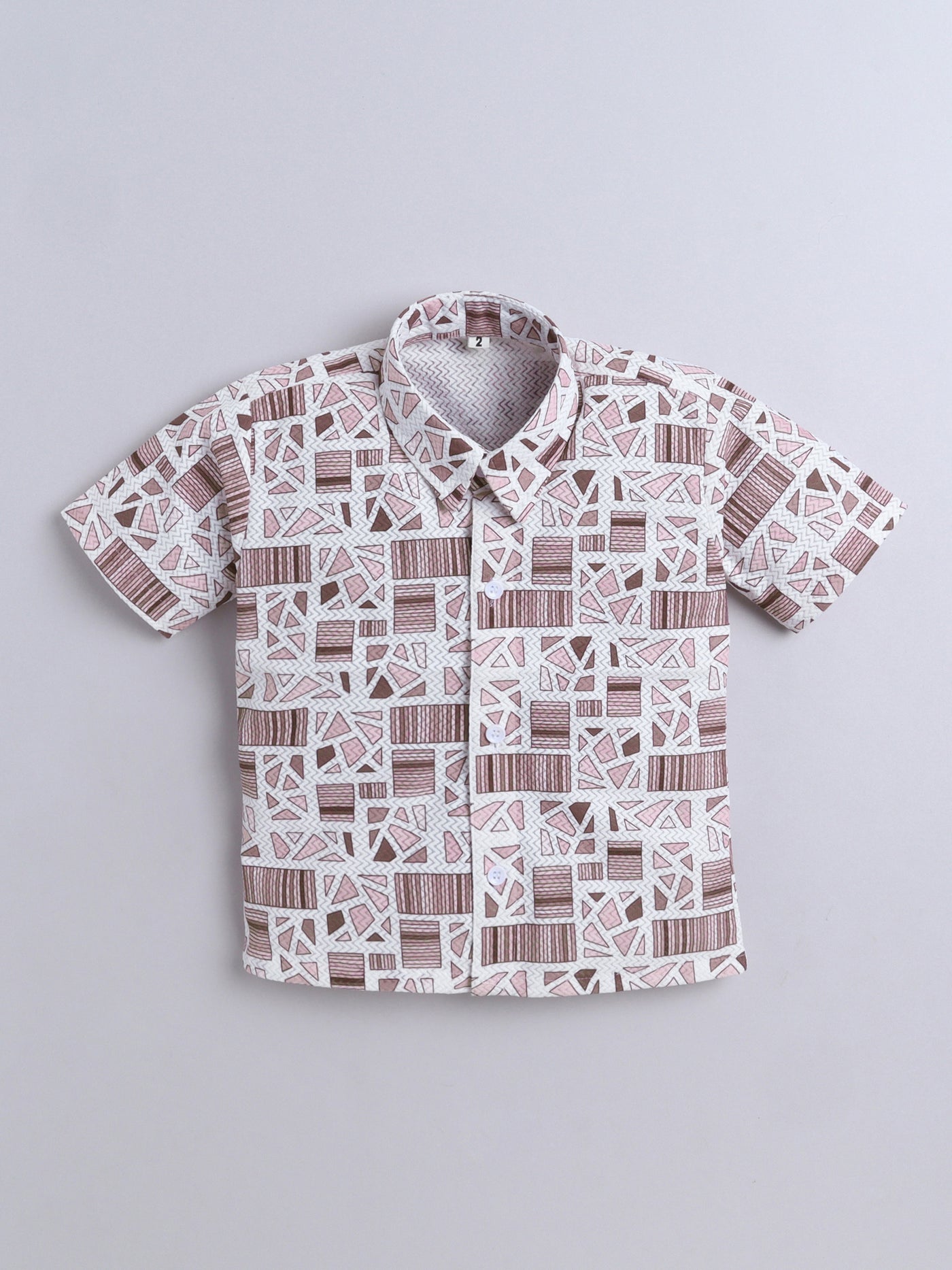 Boys Cotton Blend Printed Half Sleeves Shirt