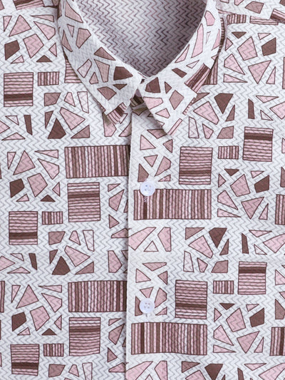 Boys Cotton Blend Printed Half Sleeves Shirt