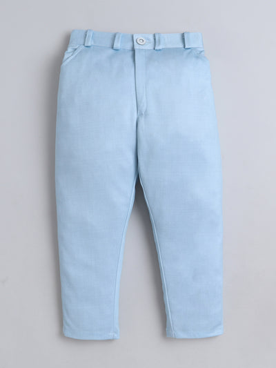 Boys Abstract Print With Embroidery 4 Piece Suit Set