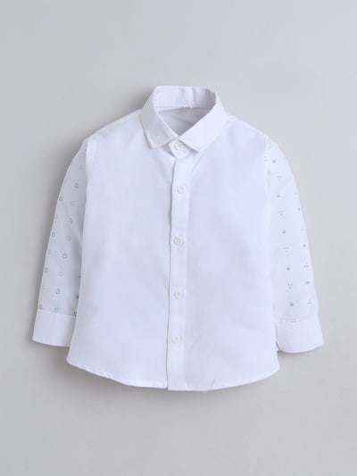 Boys Abstract Print With Embroidery 4 Piece Suit Set