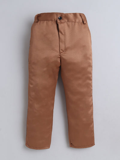 Boys Geometric Print With Sequins Work 4 Piece Suit Set