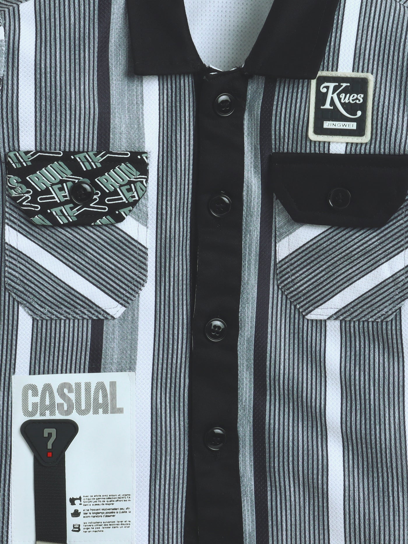 Boys Striped Shirt & Trouser Set With Printed T-shirt