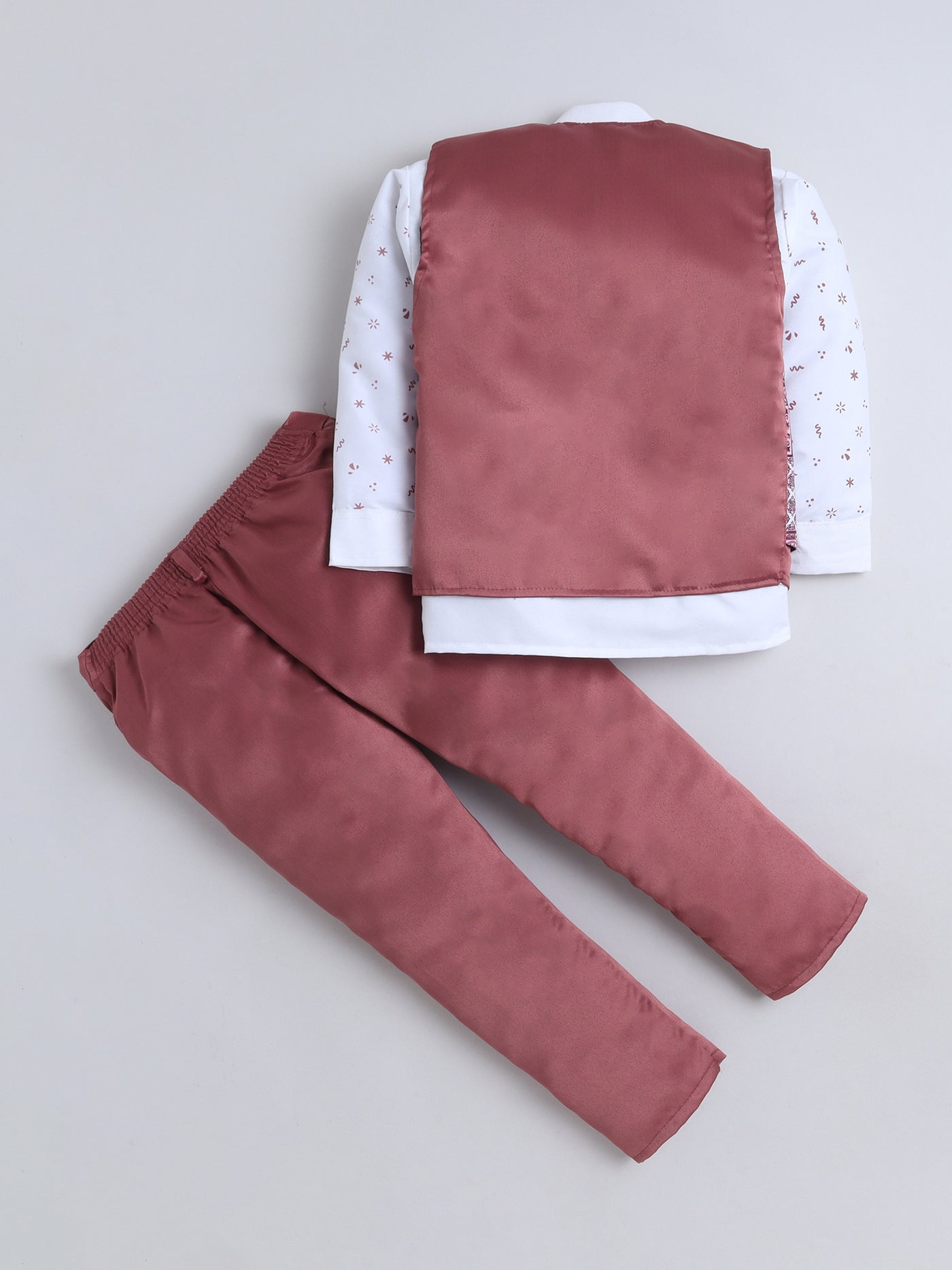 Boys Geometric Print With Sequins Work 4 Piece Suit Set