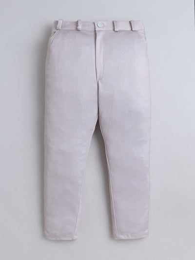 Boys Abstract Print With Embroidery 4 Piece Suit Set