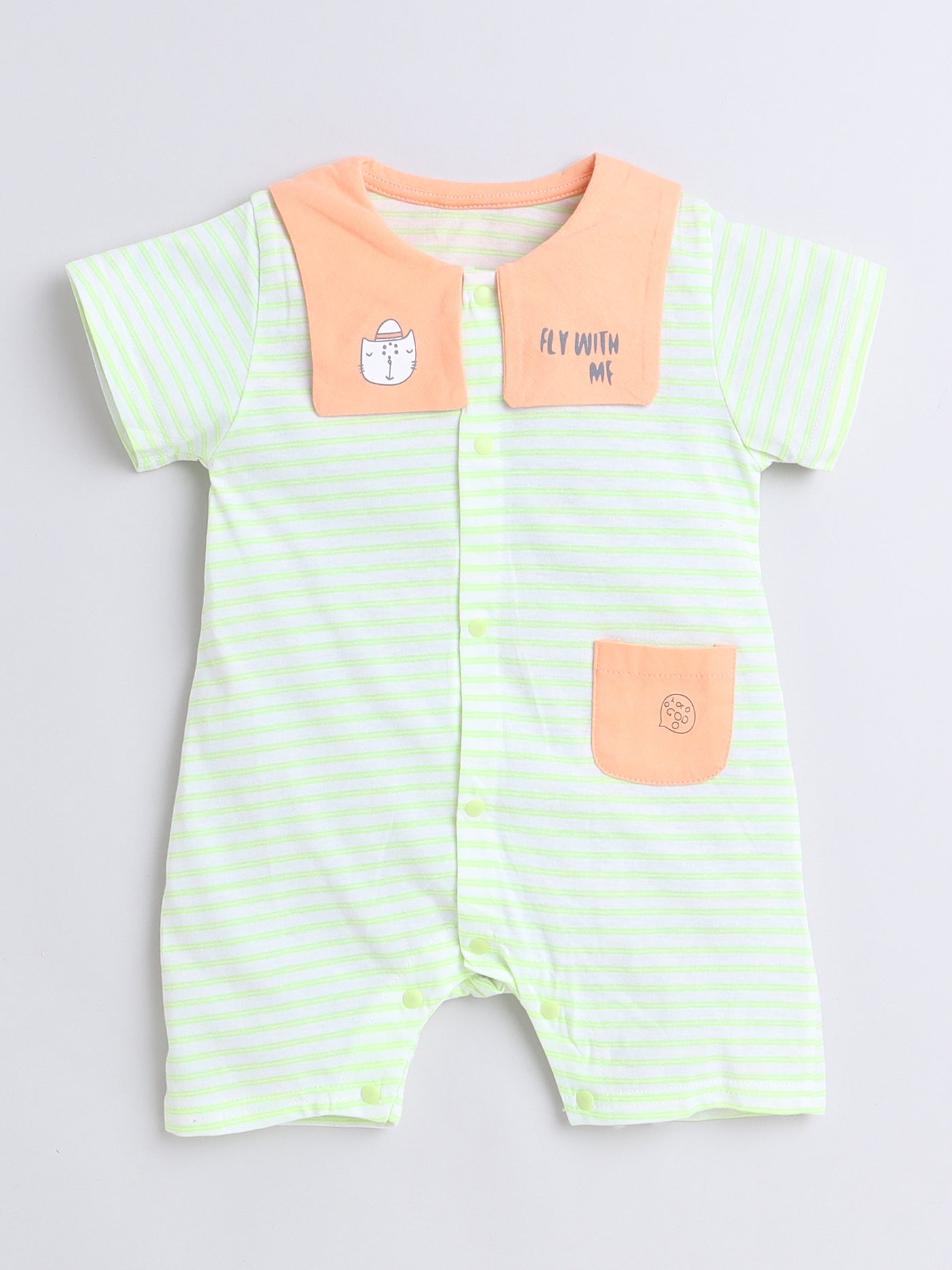 Baby Boys & Baby Girls Half Sleeves Rompers