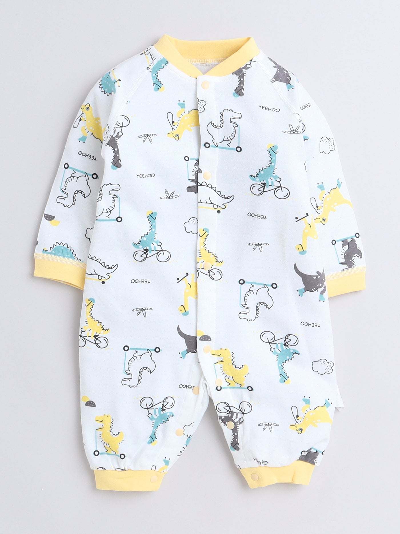 Baby Boys & Baby Girls Full Sleeves Printed Rompers