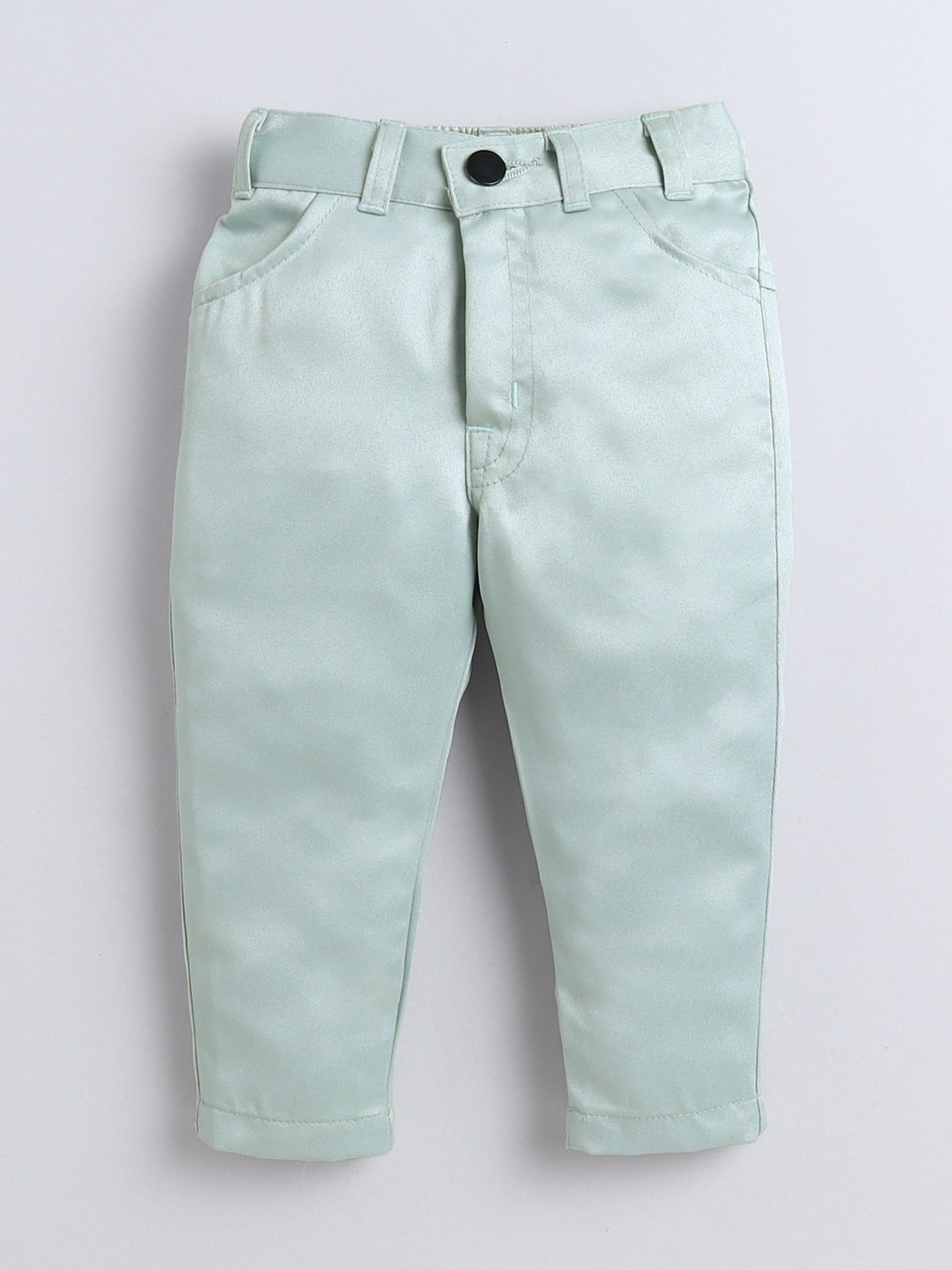 Boys Jacquard Leaf Motifs 3 Piece Suit Set With Bow