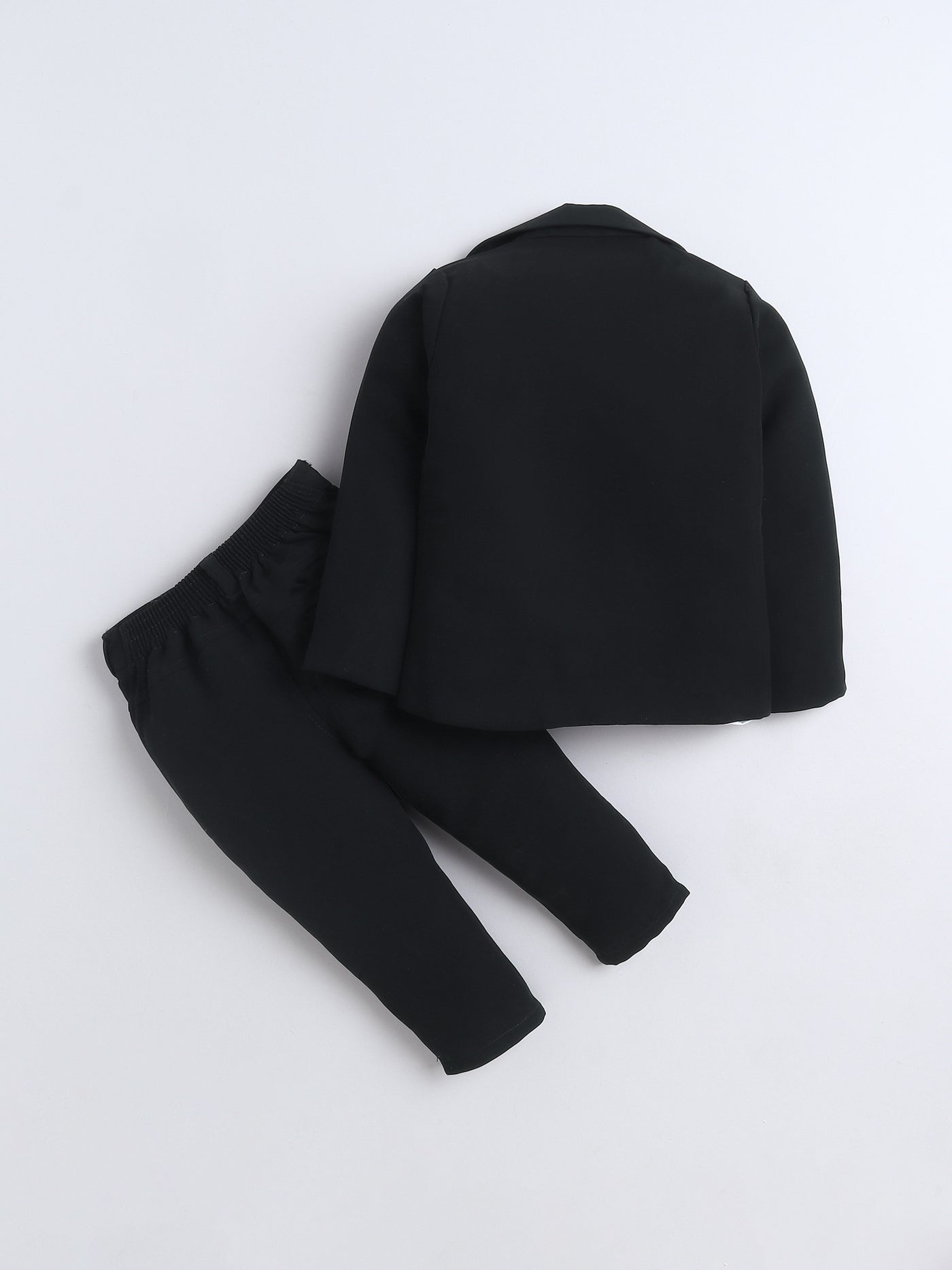 Boys Sequins Embellished 3 Piece Suit Set With Bow