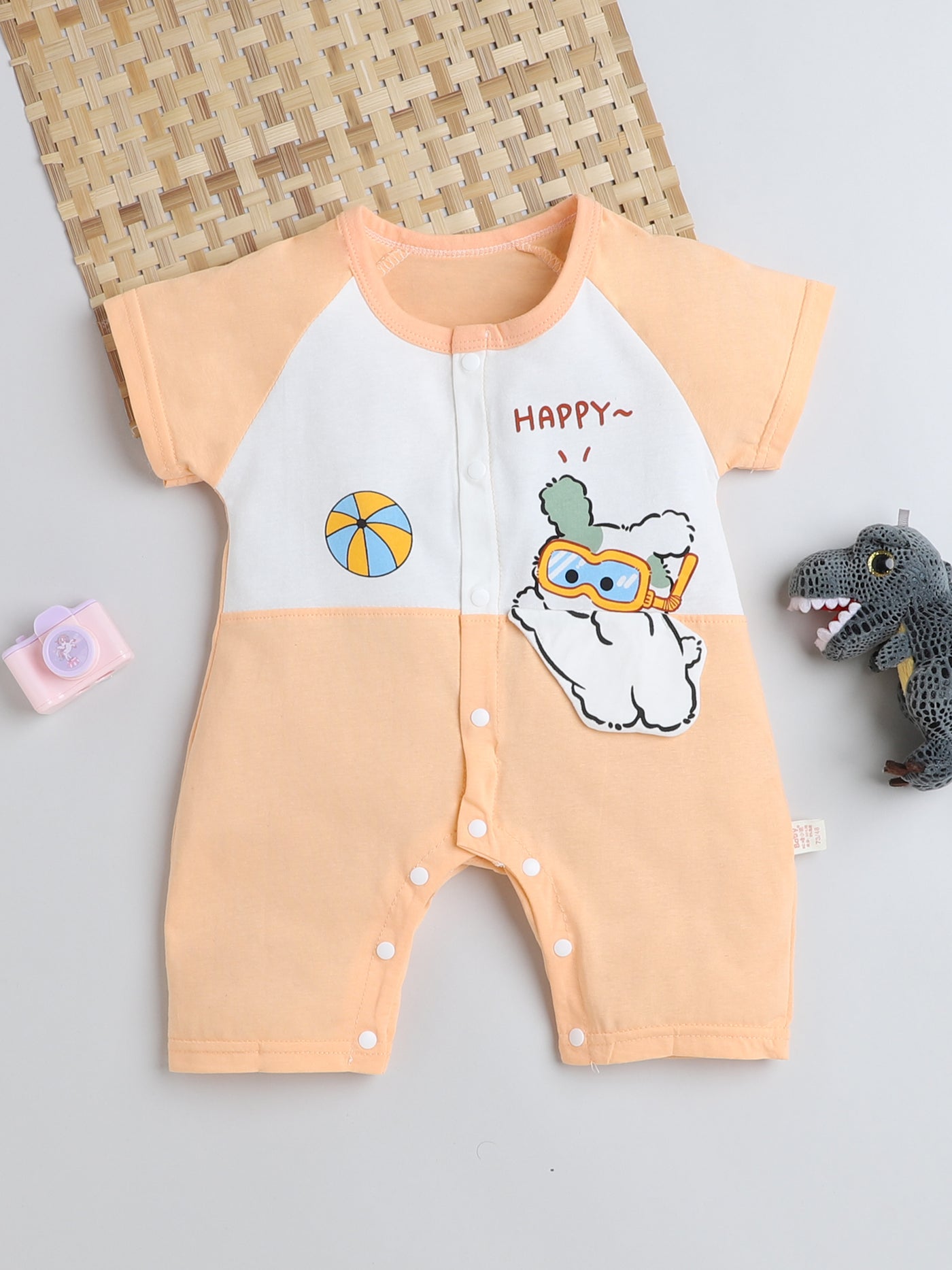 Baby Boys & Baby Girls Half Sleeves Cute Rompers