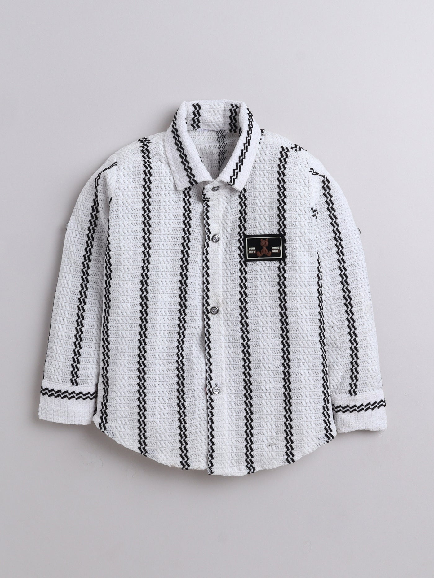 Boys Crochet 3-Piece Set With Shirt, T-shirt & Pant