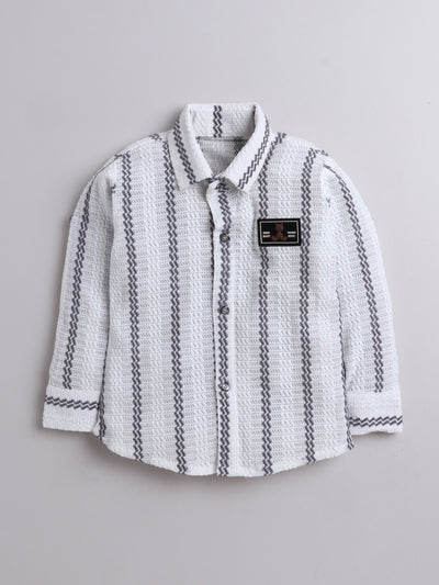 Boys Crochet 3-Piece Set With Shirt, T-shirt & Pant