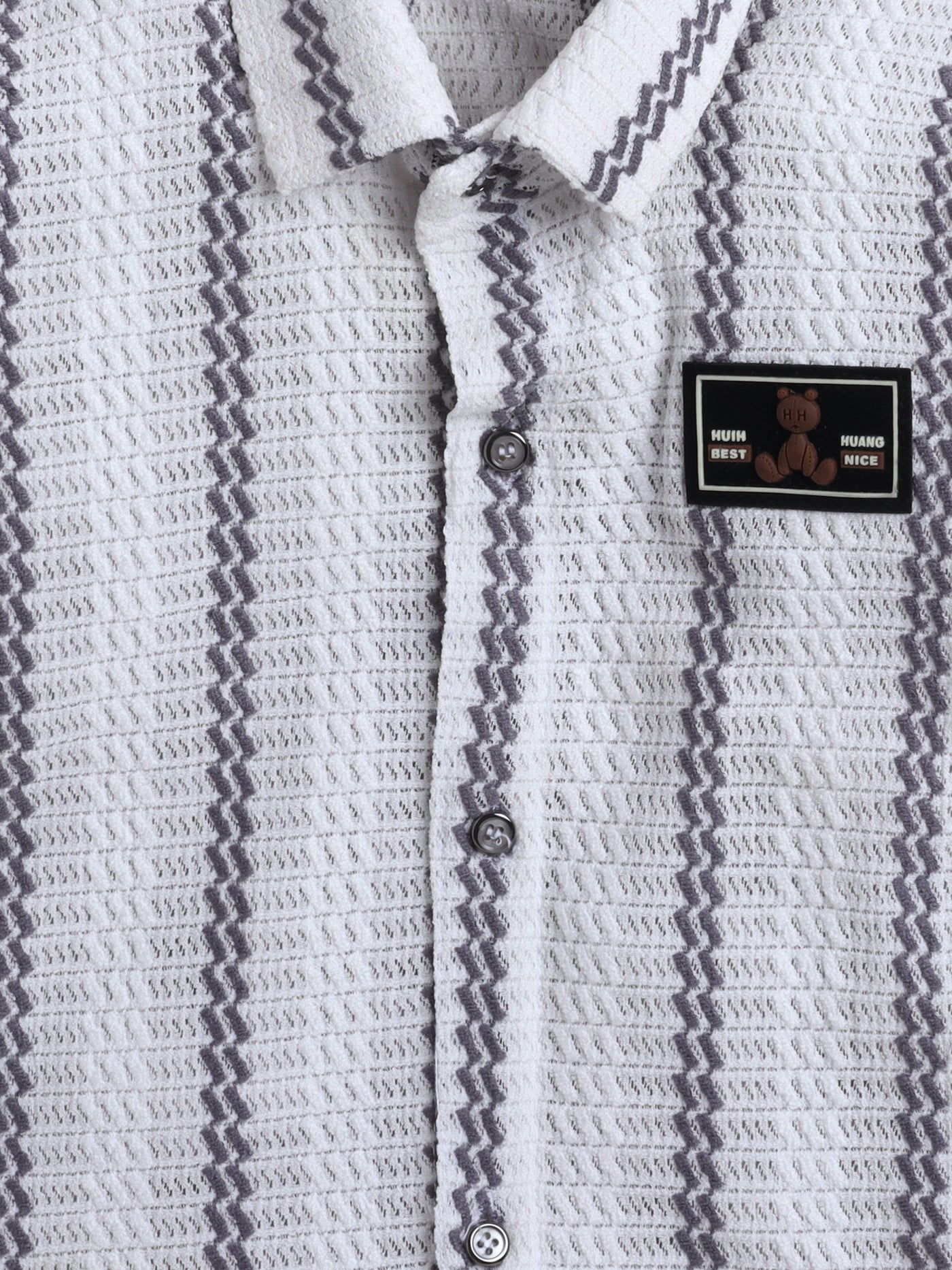 Boys Crochet 3-Piece Set With Shirt, T-shirt & Pant
