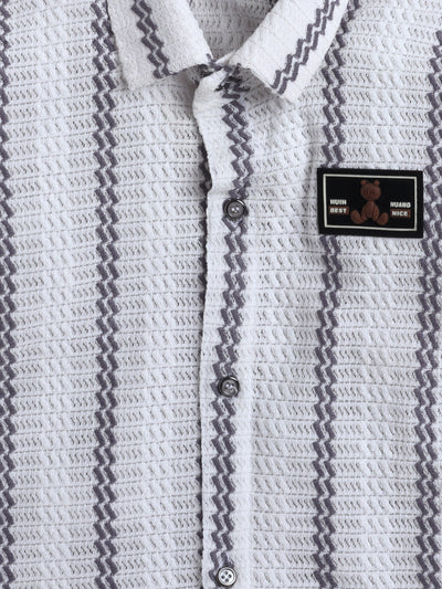 Boys Crochet 3-Piece Set With Shirt, T-shirt & Pant