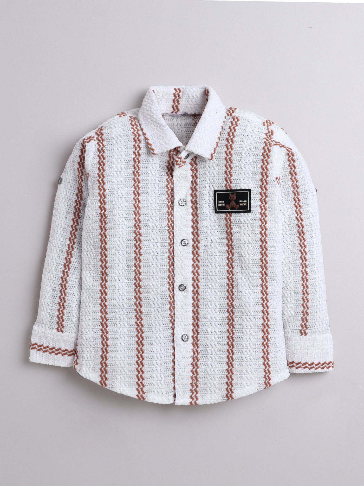 Boys Crochet 3-Piece Set With Shirt, T-shirt & Pant