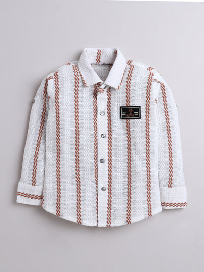 Boys Crochet 3-Piece Set With Shirt, T-shirt & Pant