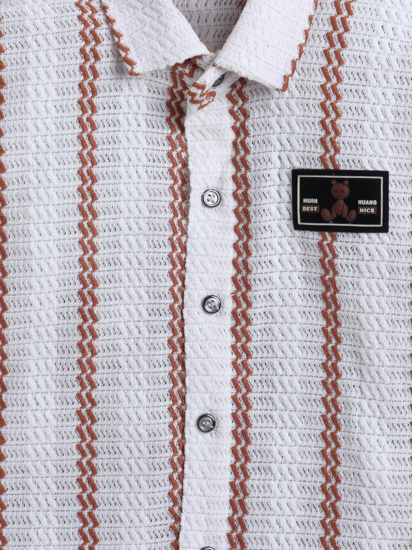 Boys Crochet 3-Piece Set With Shirt, T-shirt & Pant