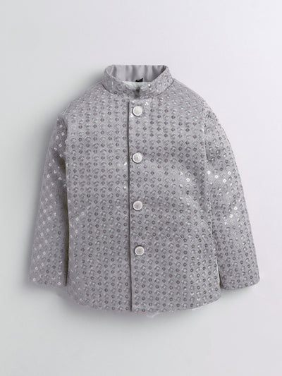 Boys Sequins Embellished Jodhpuri Indo Western 2 Piece Suit Set