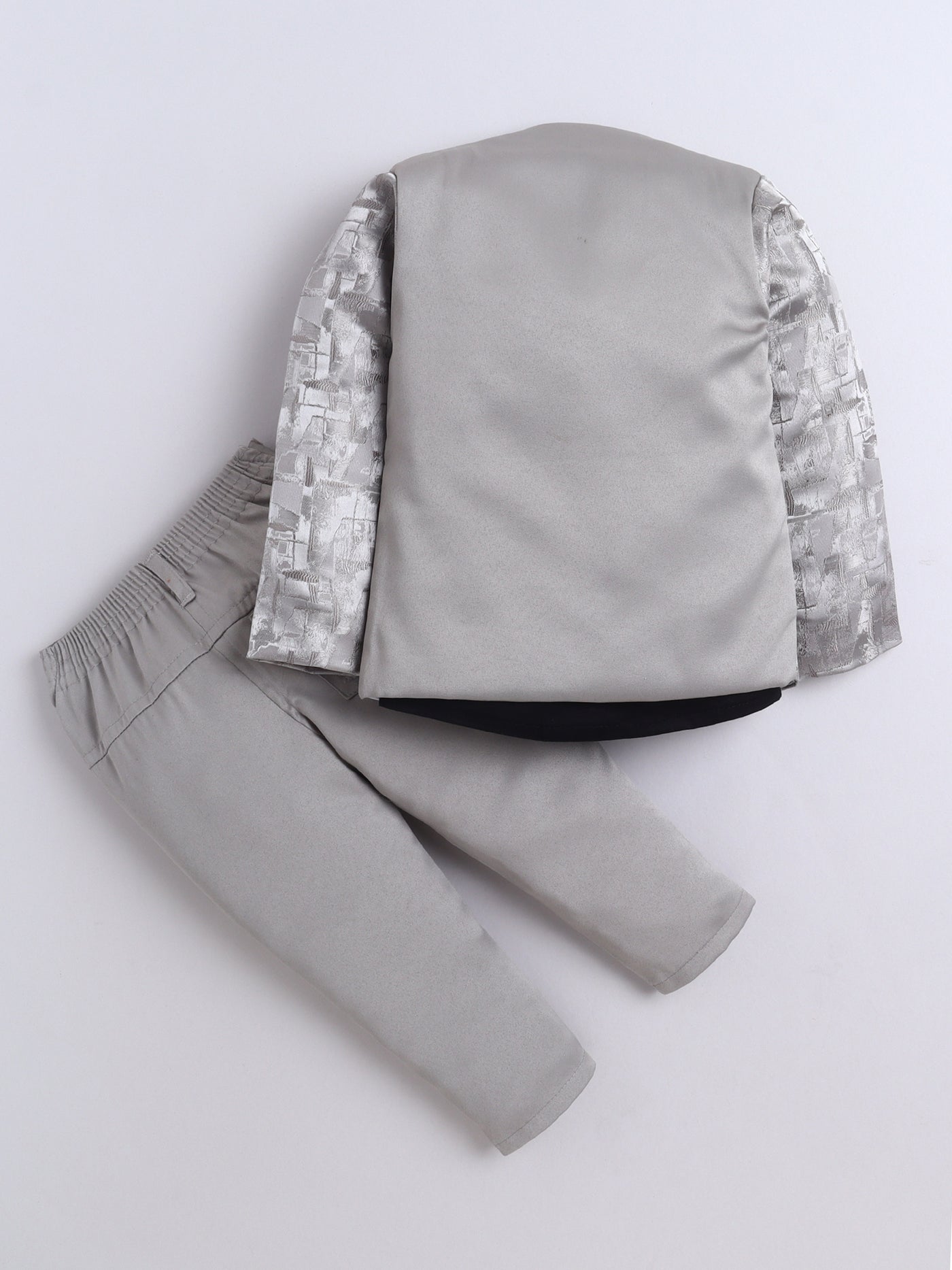 Boys Jacquard 3 Piece Party Suit Set With Bow