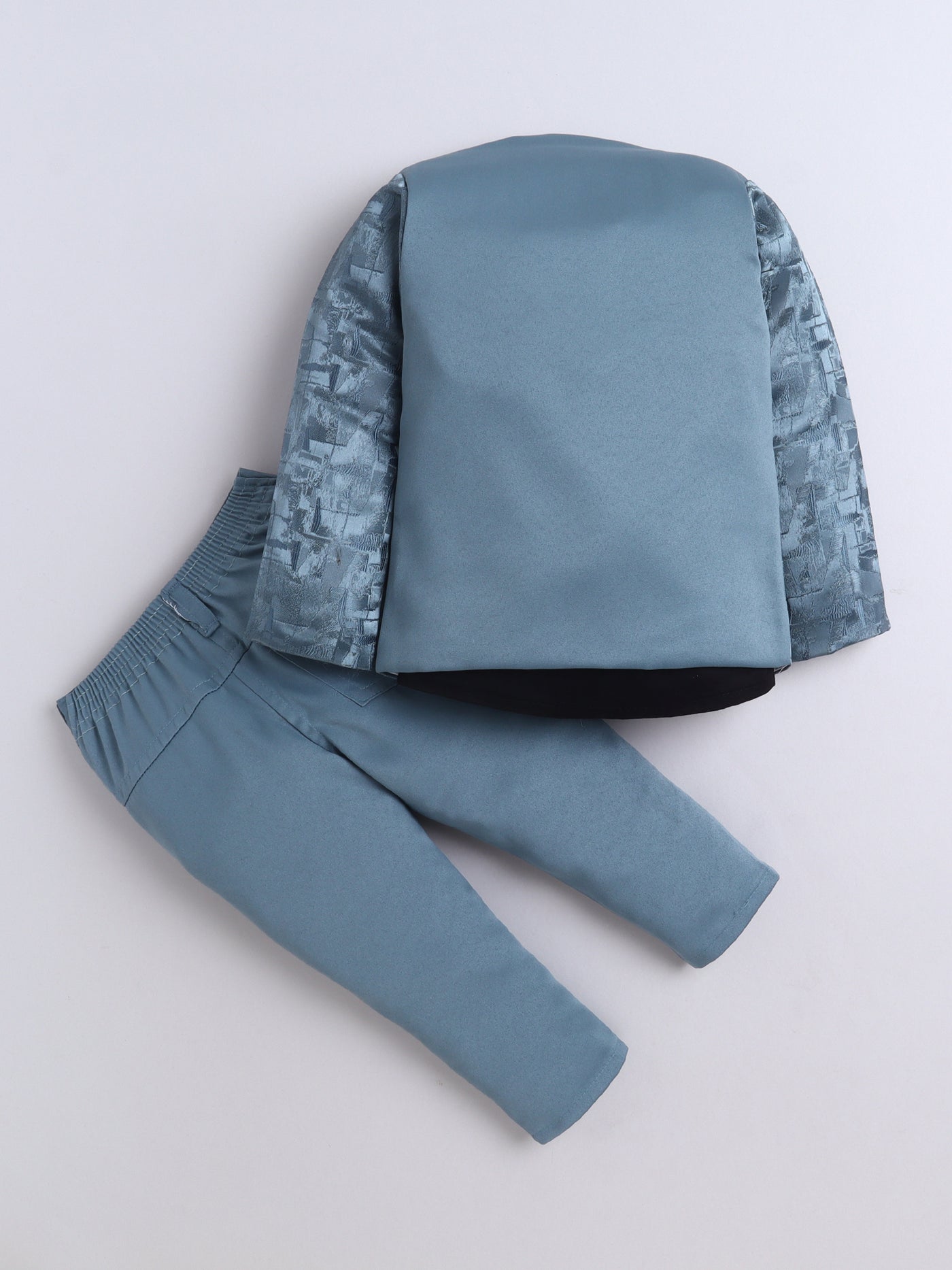 Boys Jacquard 3 Piece Party Suit Set With Bow