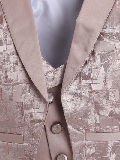 Boys Jacquard 3 Piece Party Suit Set With Bow