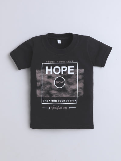 Boys Velvet Textured Blazer & Trouser Set With Printed T-shirt