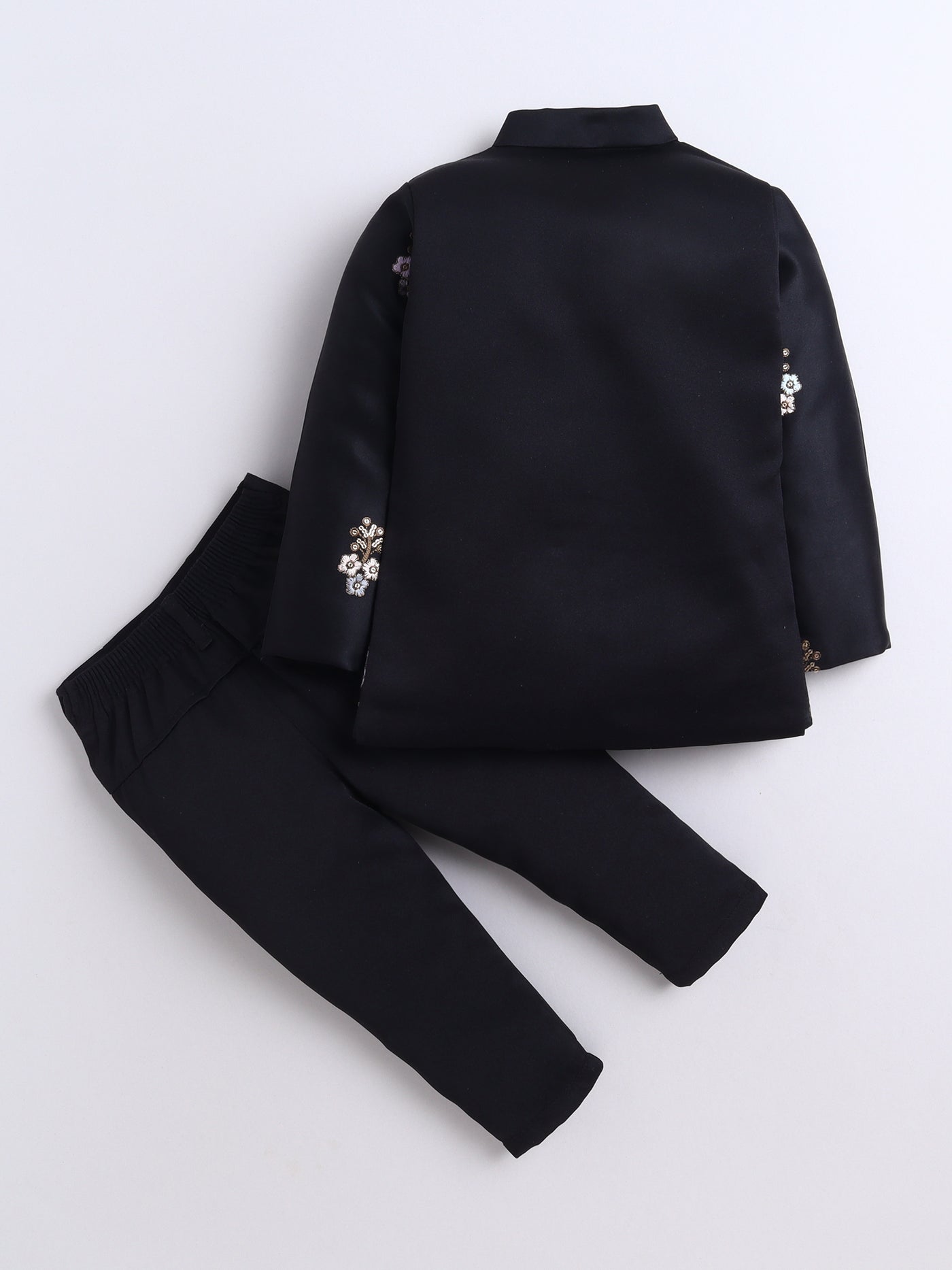 Boys Sequins Embellished & Floral Embroidered Sherwani Set