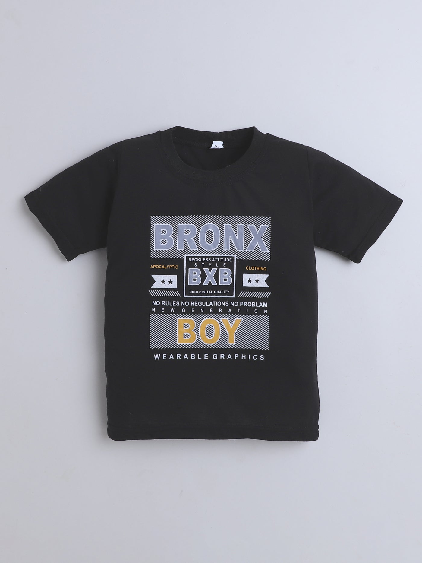 Boys Cotton Blend Geometric Grid Abstract Printed 3 Piece Set