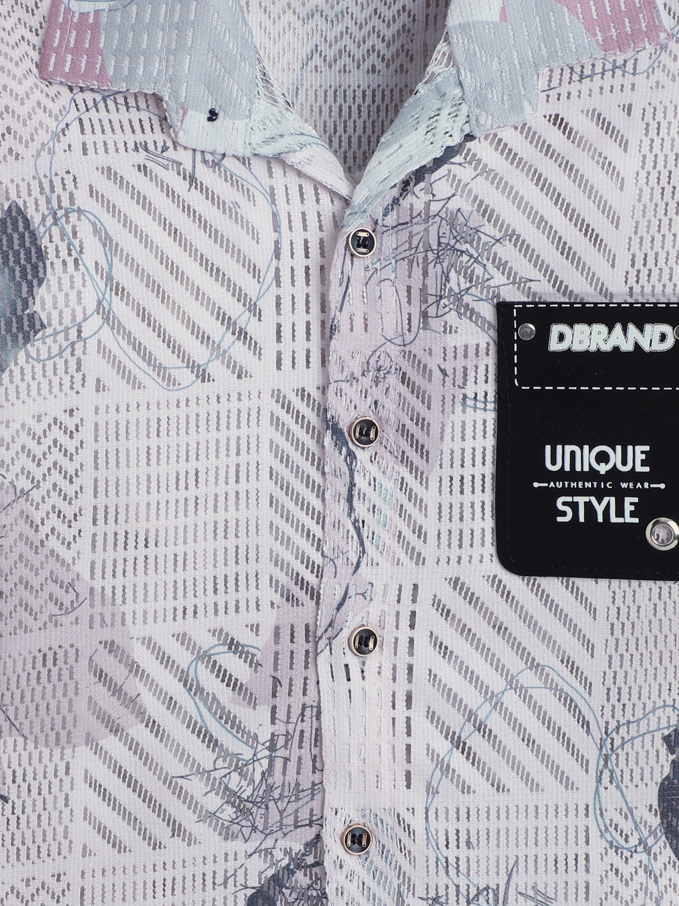 Boys Cotton Blend Geometric Grid Abstract Printed 3 Piece Set