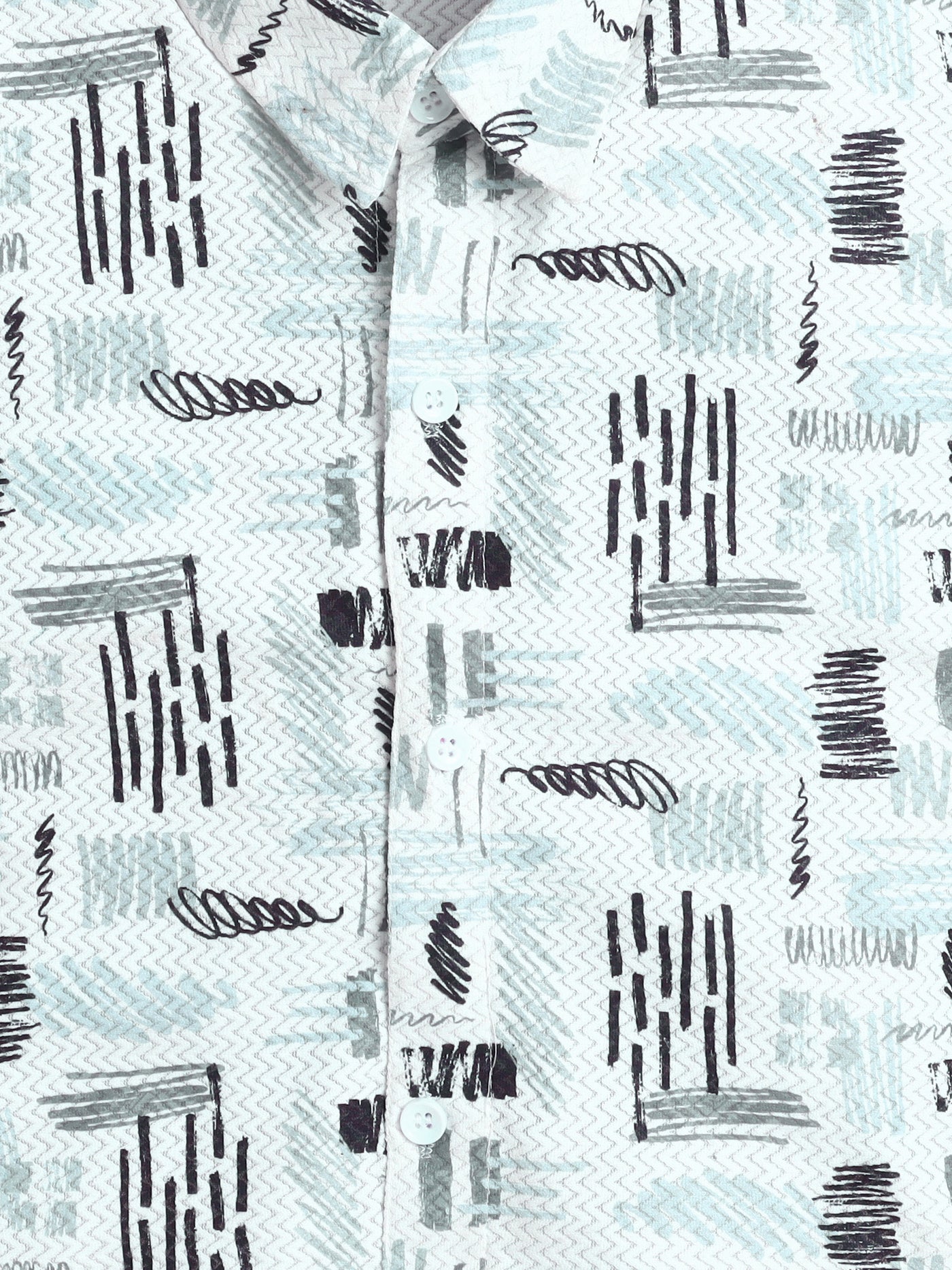 Boys Cotton Blend Abstract Printed Crochet Shirt & Shorts Set With Suspender, Cap & Bowtie