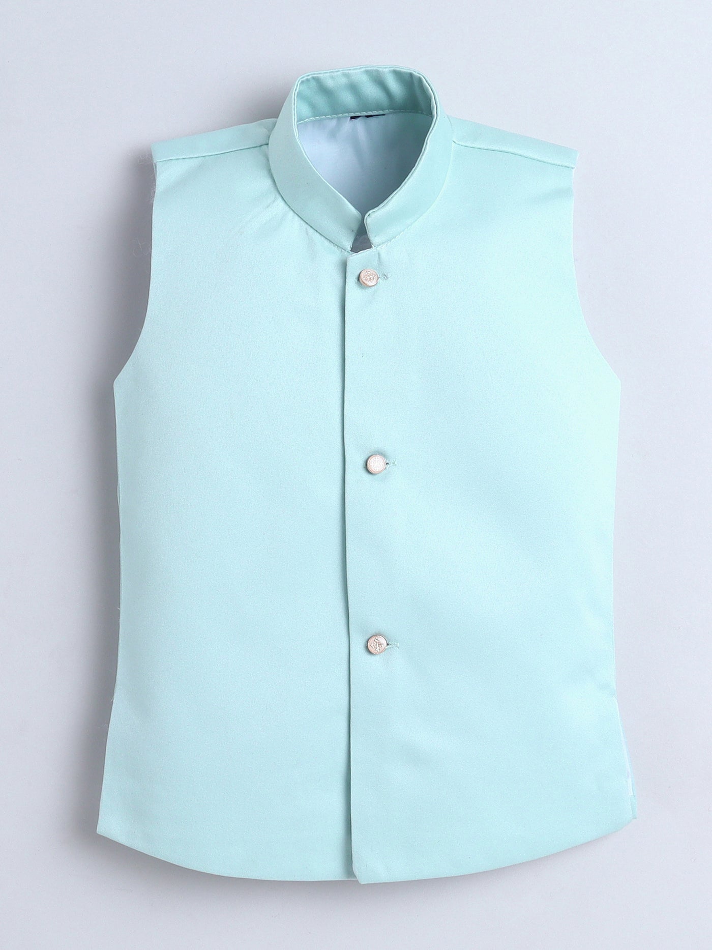 Boys Beads Embellished Embroidered Sherwani & Trouser Set With Shrug