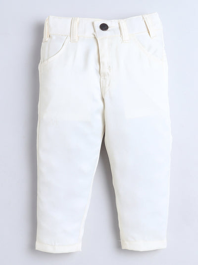 Boys Beads Embellished Embroidered Sherwani & Trouser Set With Shrug