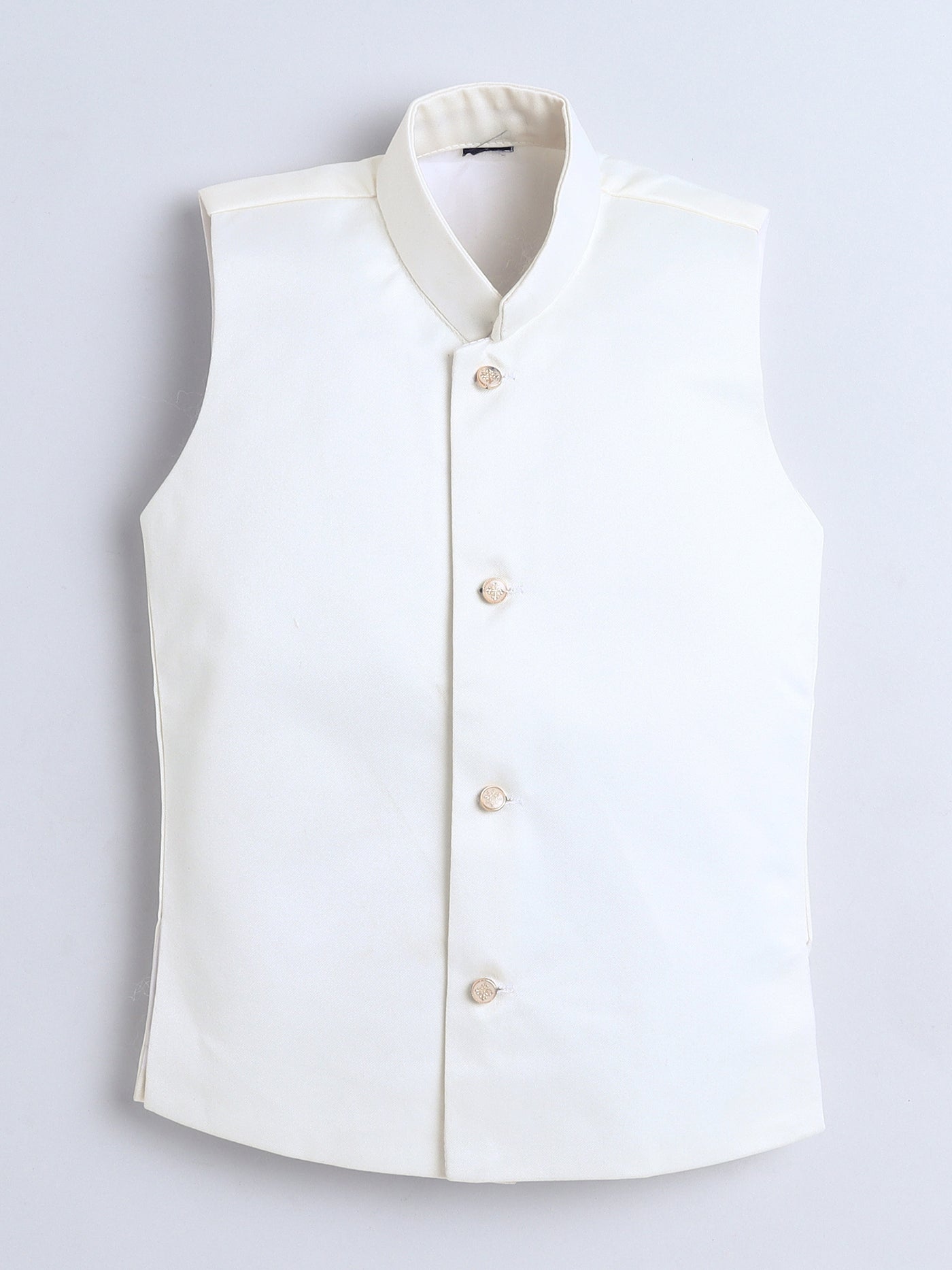 Boys Beads Embellished Embroidered Sherwani & Trouser Set With Shrug