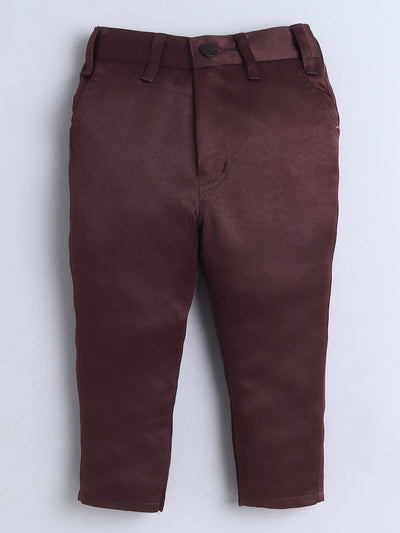 Boys Embroidered Sherwani & Trouser Set With Shrug