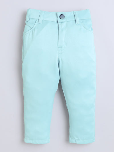 Boys Geometric Sequined Embroidered Indo Western Sherwani Set