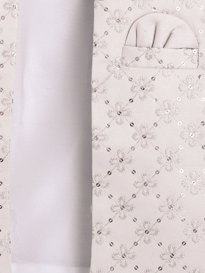 Boys Geometric Sequined Embroidered Indo Western Sherwani Set