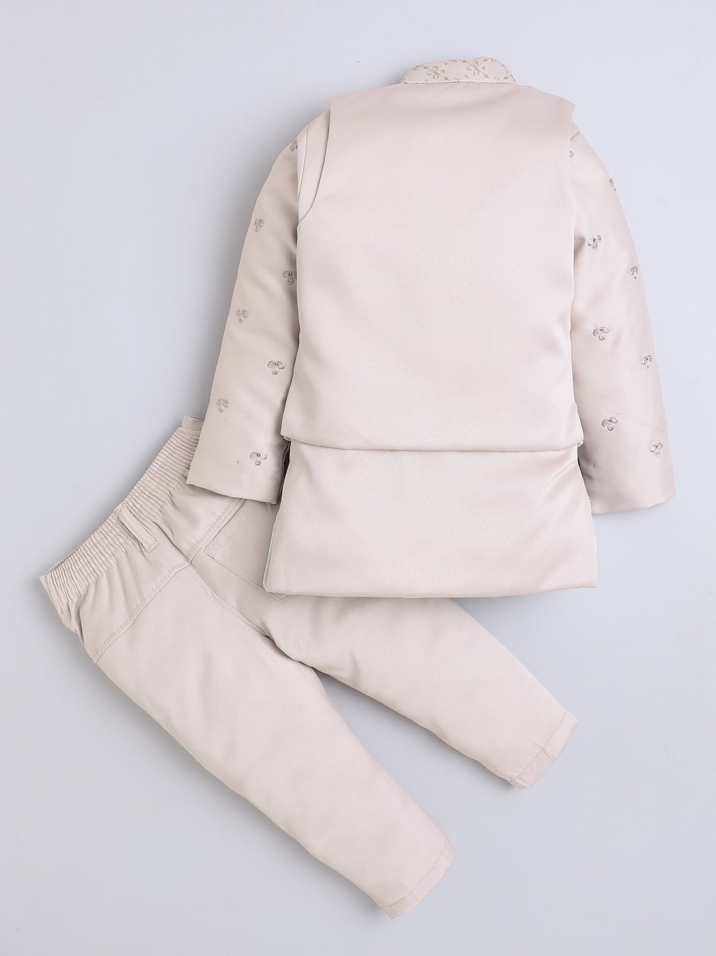 Boys Geometric Sequined Embroidered Indo Western Sherwani Set