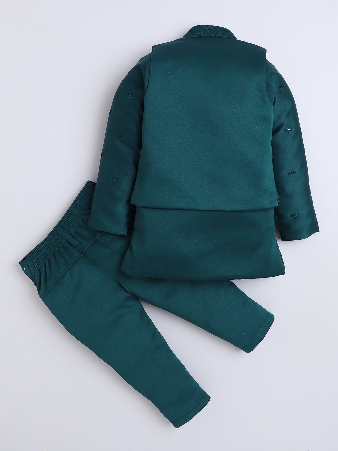 Boys Geometric Sequined Embroidered Indo Western Sherwani Set