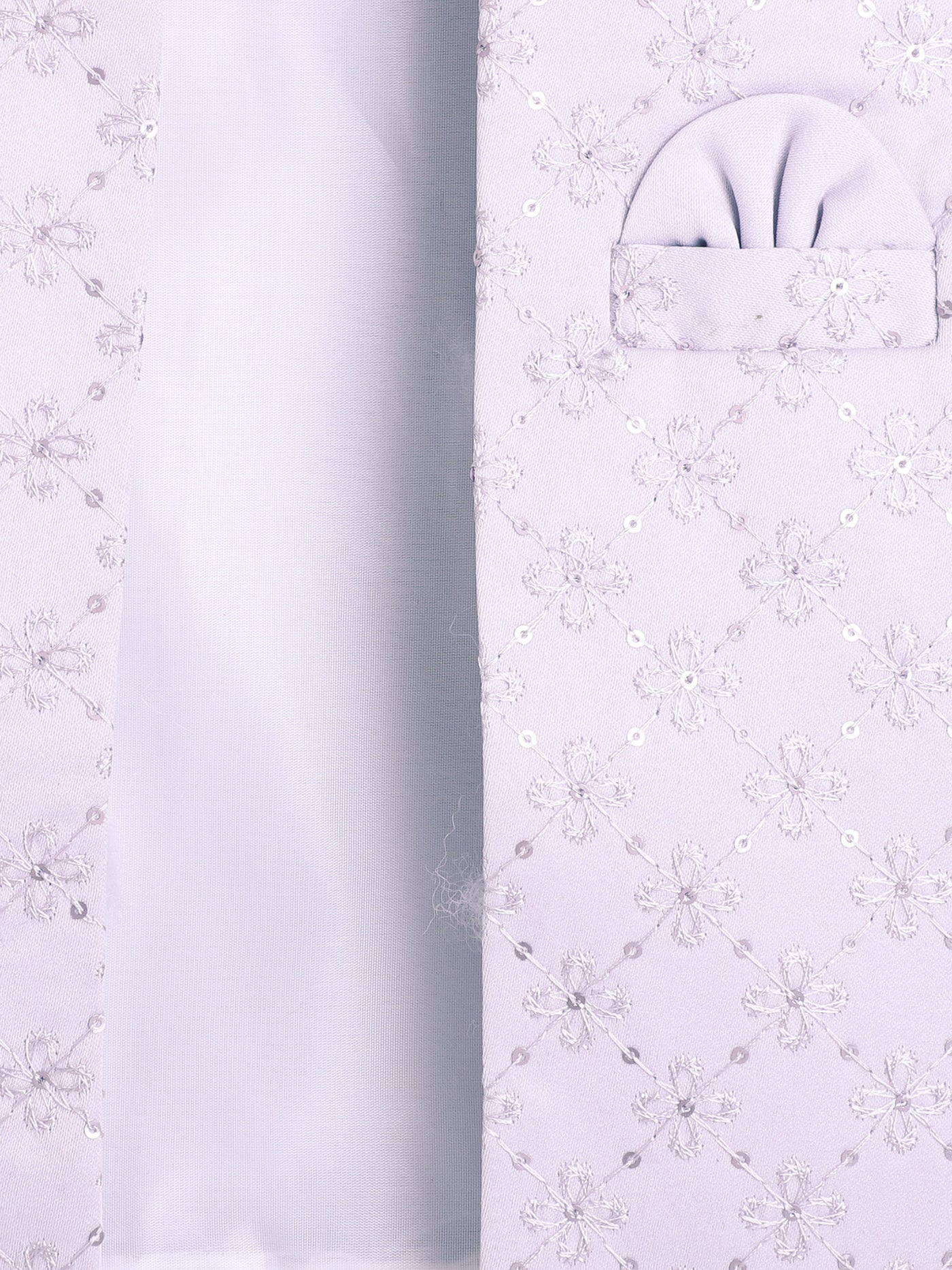 Boys Geometric Sequined Embroidered Indo Western Sherwani Set