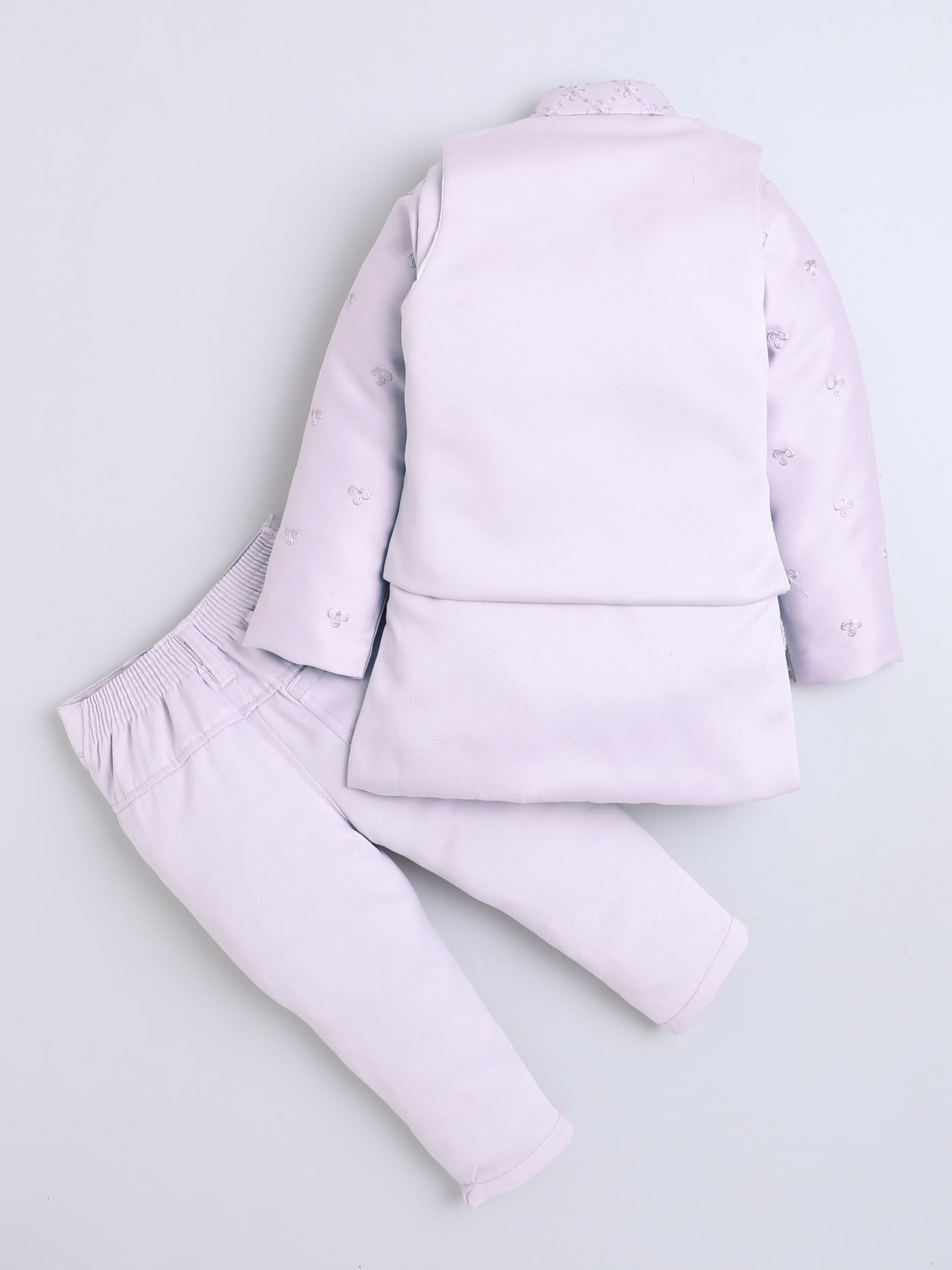 Boys Geometric Sequined Embroidered Indo Western Sherwani Set