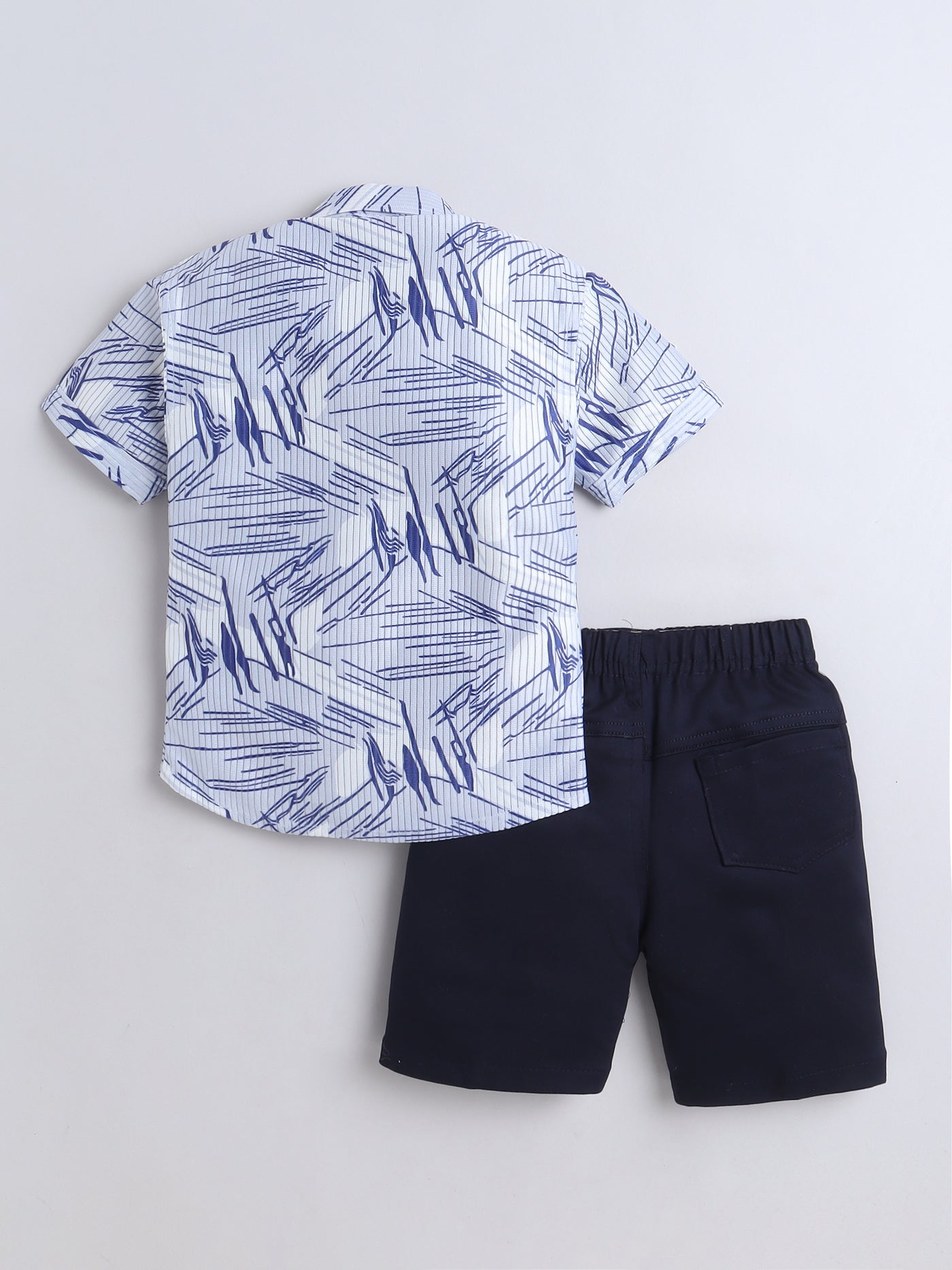 Boys Half Sleeves Printed Shirt & Shorts Set