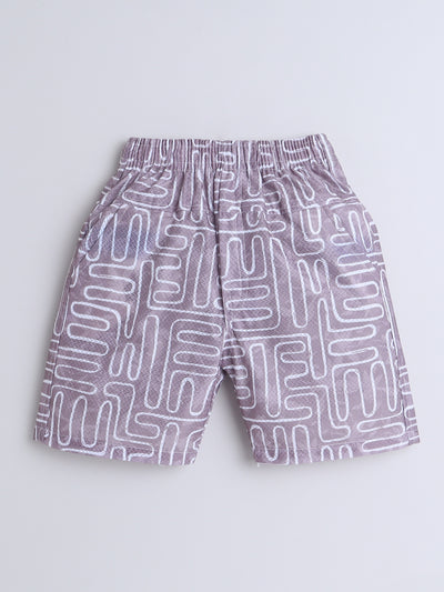Boys Half Sleeves Printed Shirt & Shorts Set