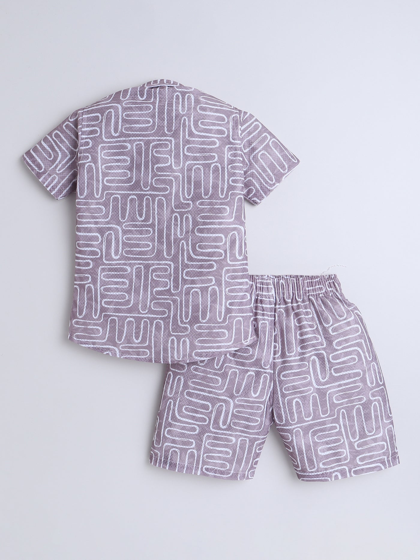 Boys Half Sleeves Printed Shirt & Shorts Set