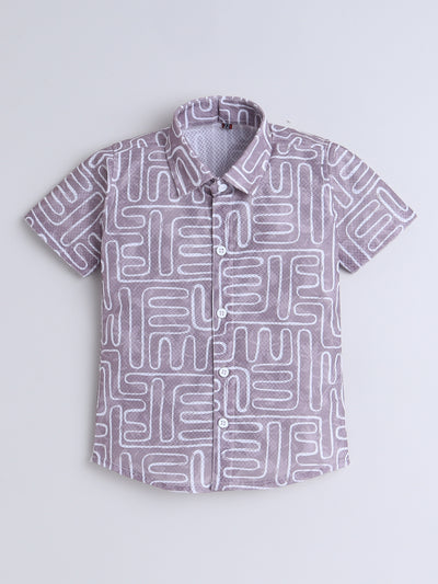 Boys Half Sleeves Printed Shirt & Shorts Set