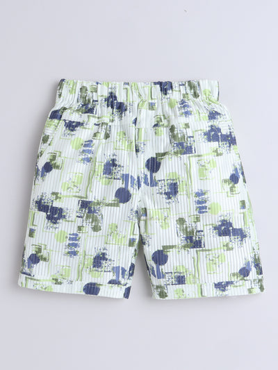 Boys Half Sleeves Printed Shirt & Shorts Set