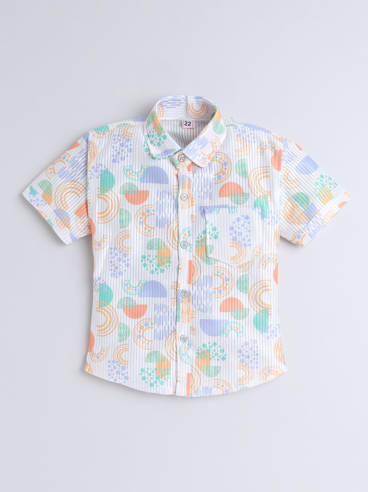 Boys Half Sleeves Printed Shirt & Shorts Set