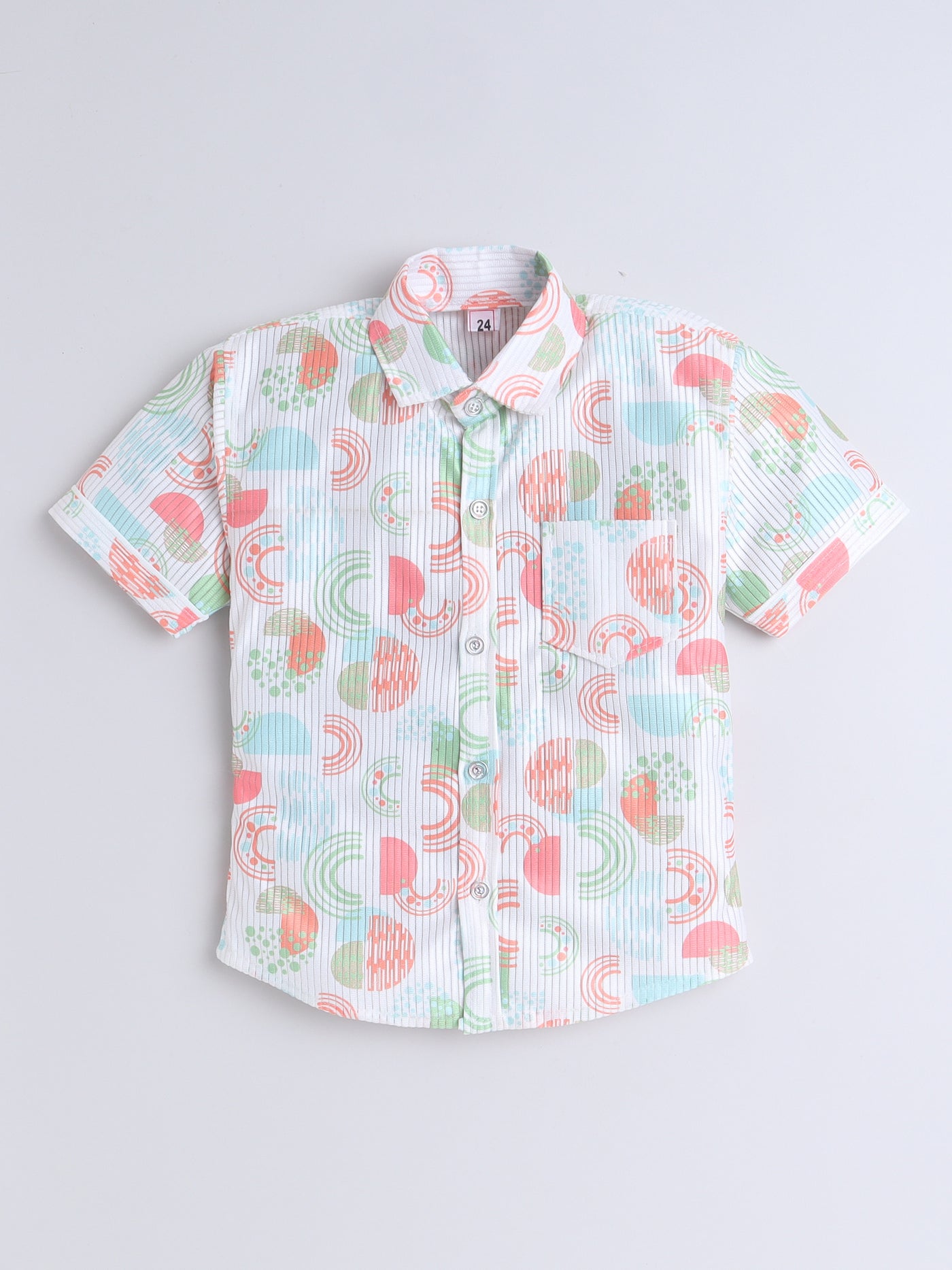 Boys Half Sleeves Printed Shirt & Shorts Set