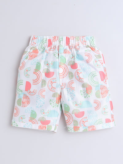Boys Half Sleeves Printed Shirt & Shorts Set