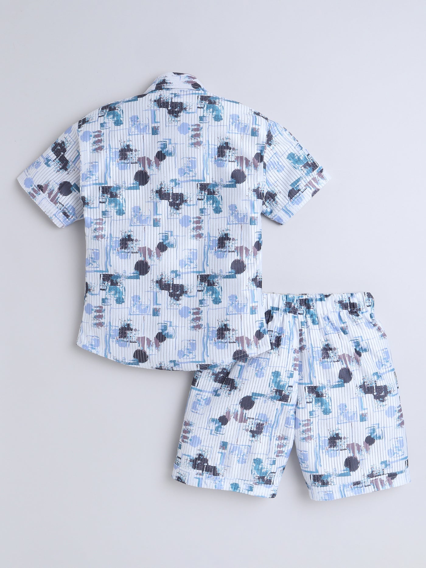 Boys Half Sleeves Printed Shirt & Shorts Set